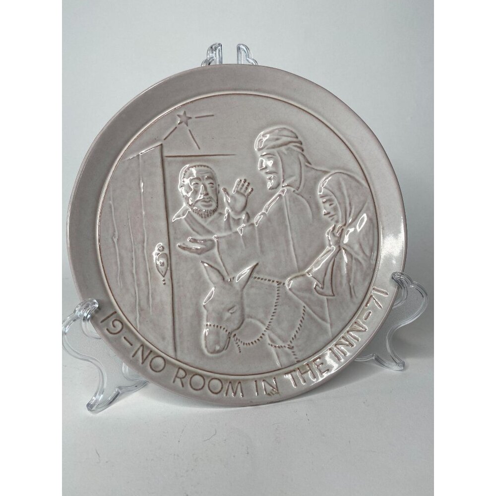 Frankoma 1971 "No Room In The Inn" Collectible Plate By John Frank